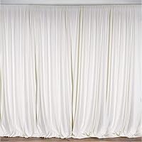 Vista 84 de New Creations Fabric & Foam Inc, 2 paneles de cortina de poliéster sin costuras de 5 pies de ancho, color negro, 2 paneles de 5 pies de ancho x 15