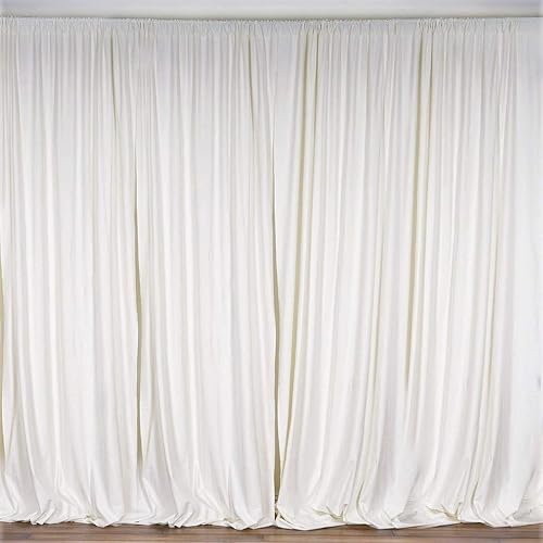 Miniatura 84 de New Creations Fabric & Foam Inc, 2 paneles de cortina de poliéster sin costuras de 5 pies de ancho, color negro, 2 paneles de 5 pies de ancho x 15