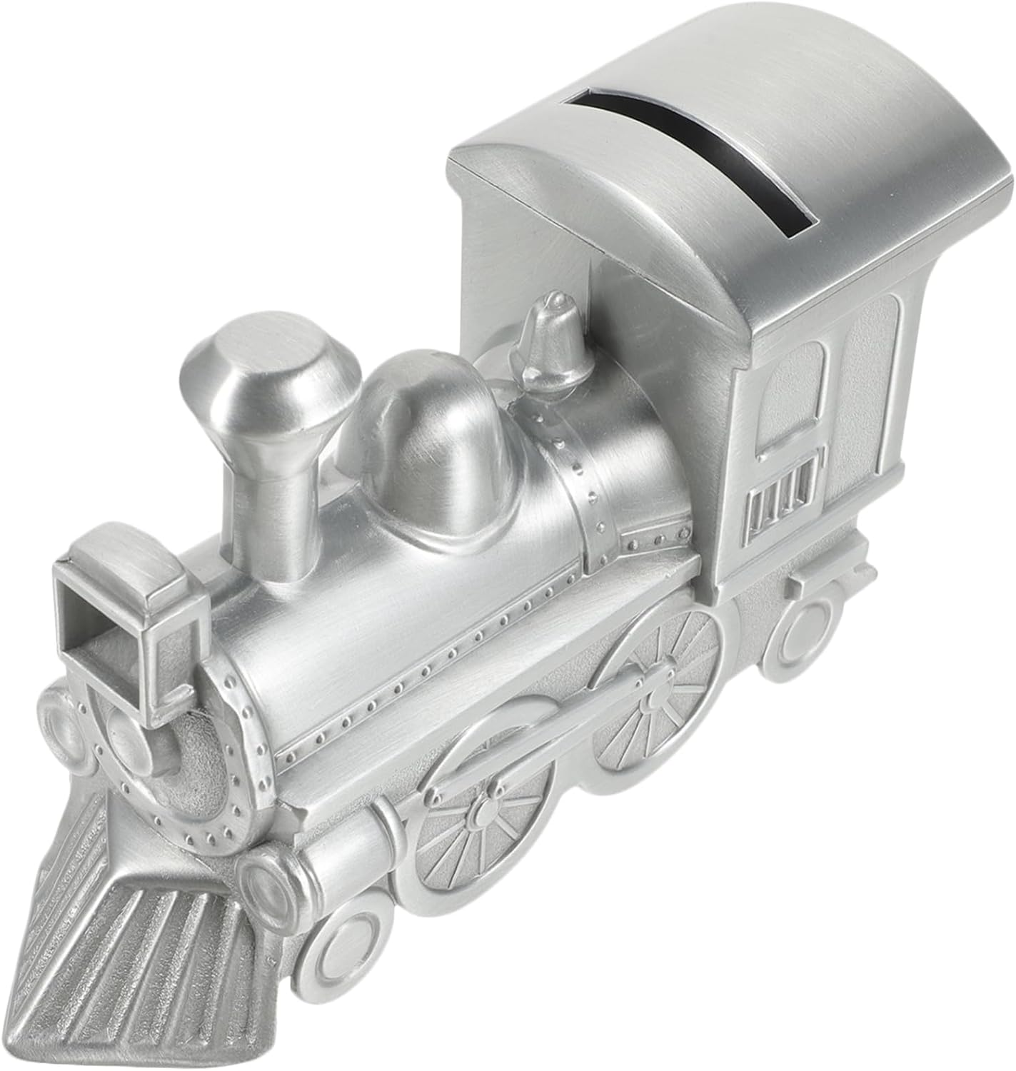 Train Piggy Bank Boys and Girls Silver Money Box Coin Bank Metal Craft Saving Pot