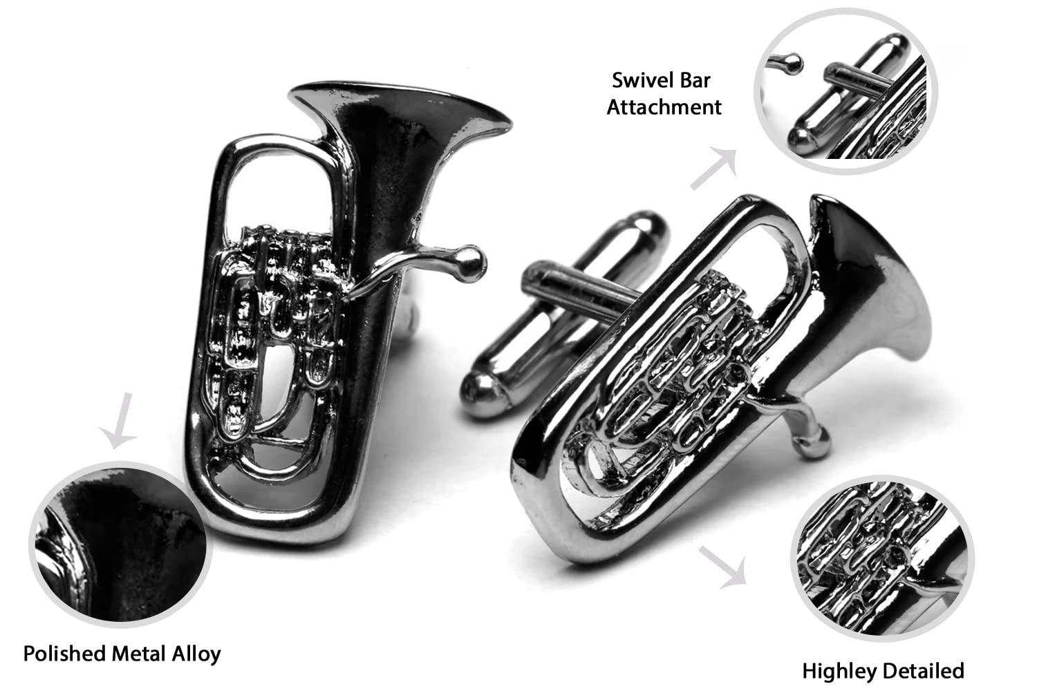 Euphonium Manschettenknöpfe mit Geschenkbox