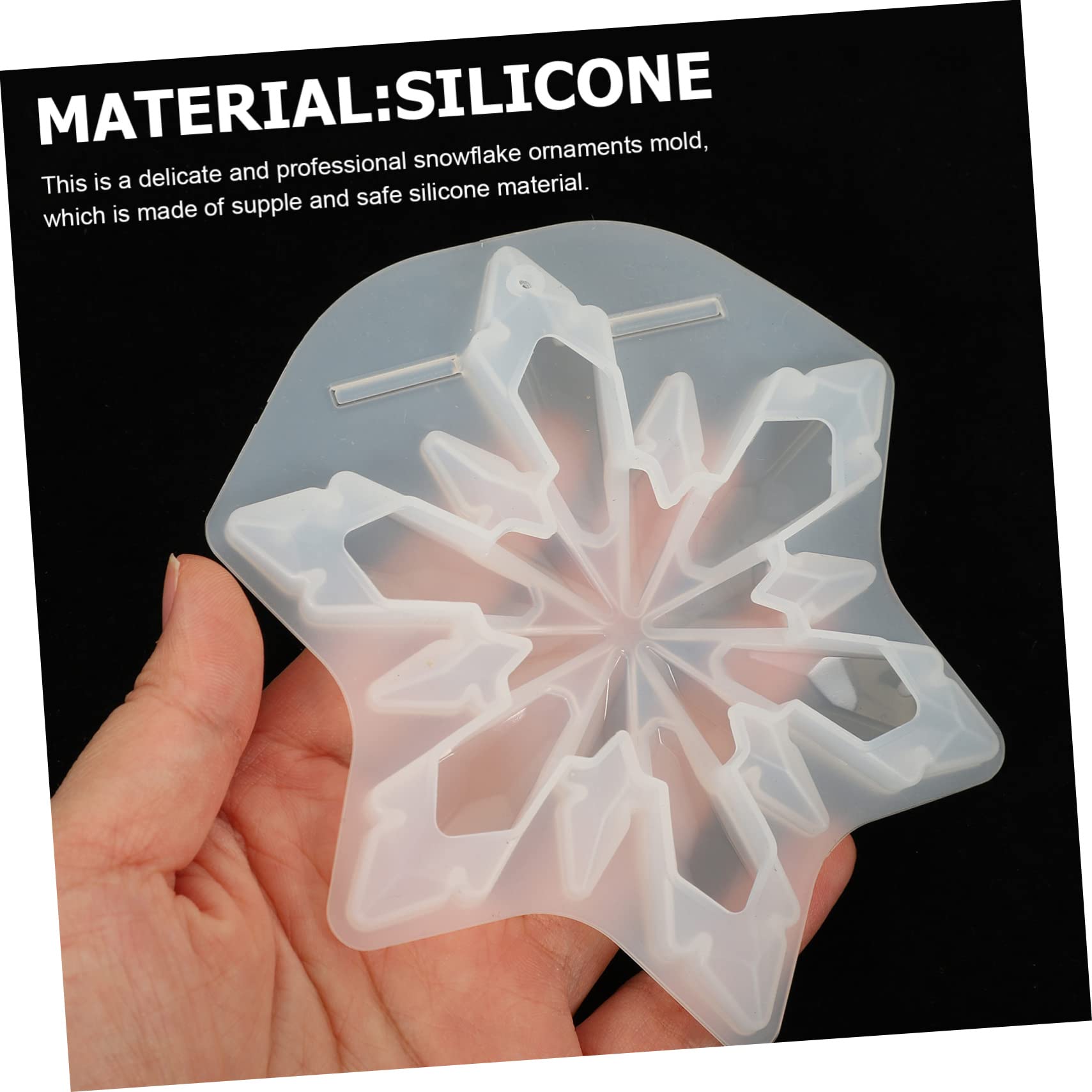 TEHAUX 10pièces Moule Silicone Flocon pour Décorations De Noël Flexible Et Facile à Démouler Parfait pour Créations Artisanales Époxy