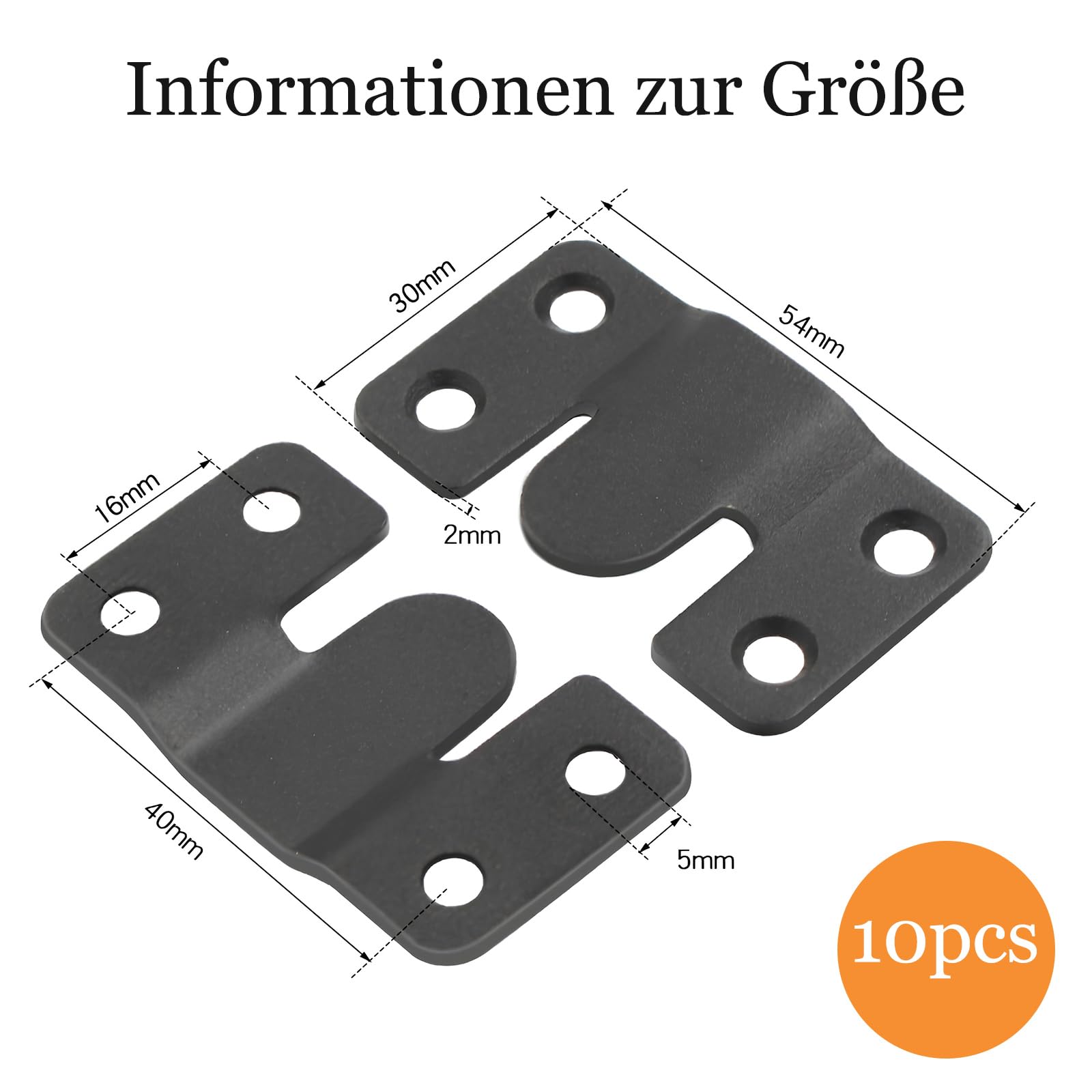 TONAUP Picture Frame Hanger, 10 Pieces Flush-Mounted Concealed Bracket Heavy Duty Interlocking Picture Hanger - Image 2