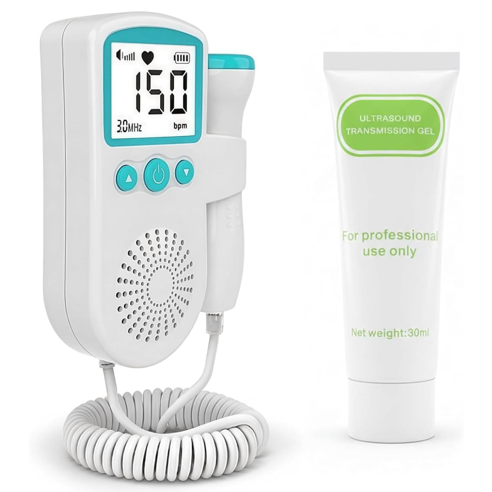 Gel for Doppler Monitor - Heartbeat Monitor Pregnancy - Baby Movement for Mother-to-be, Green Doppler Accessories for Home Use Only