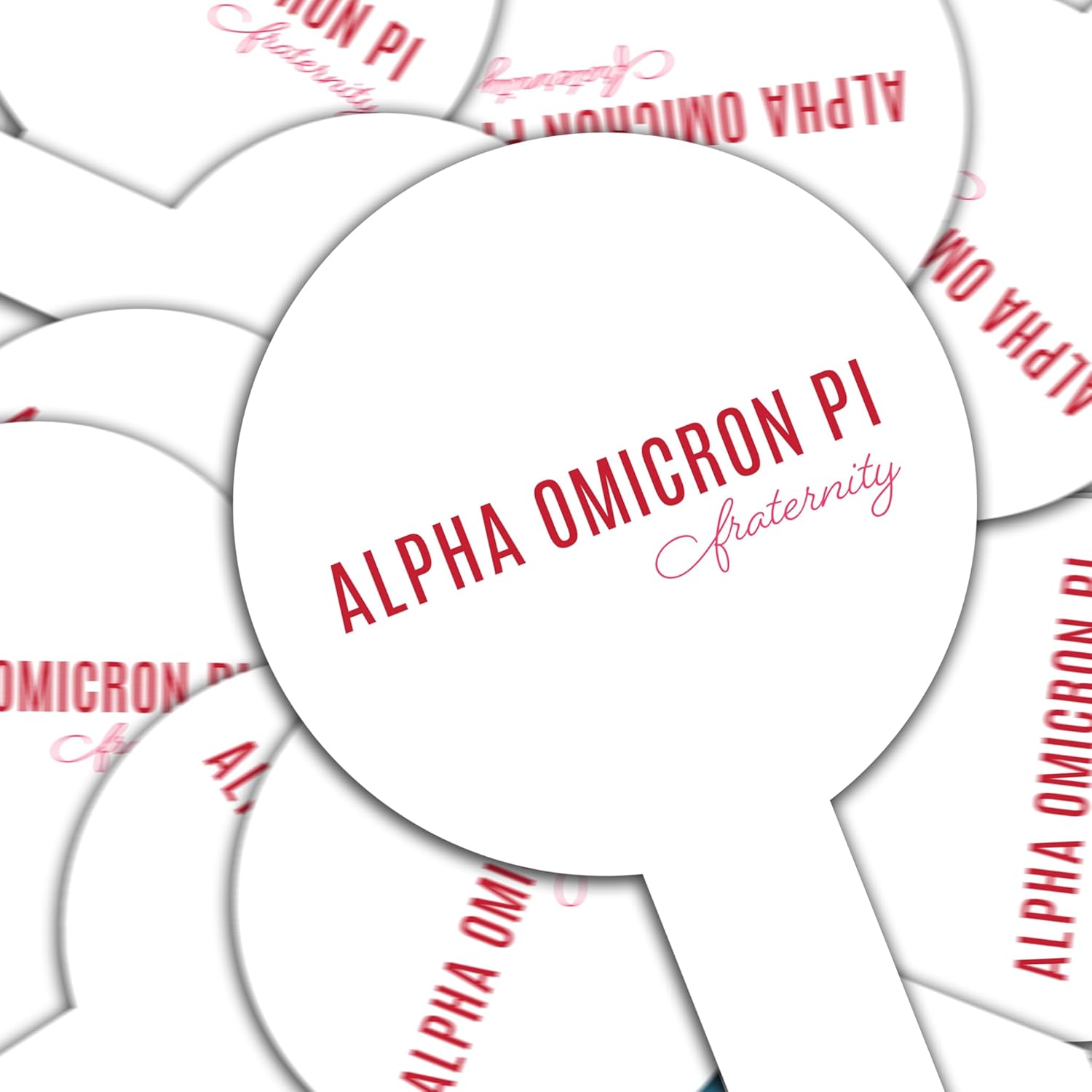 Alpha Omicron Pi Cupcake Toppers, Officially Licensed Sorority Dessert Picks, Solid Plastic, American-Made (Circle, 25, Count)