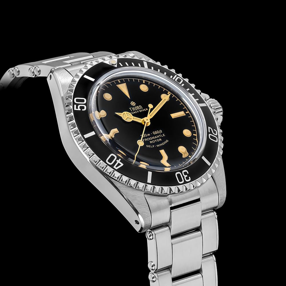 Thorn T023 V2 Diver PT5000 - Reloj de pulsera mecánico automático para hombre, zafiro, impermeable, vintage, relojes de lujo