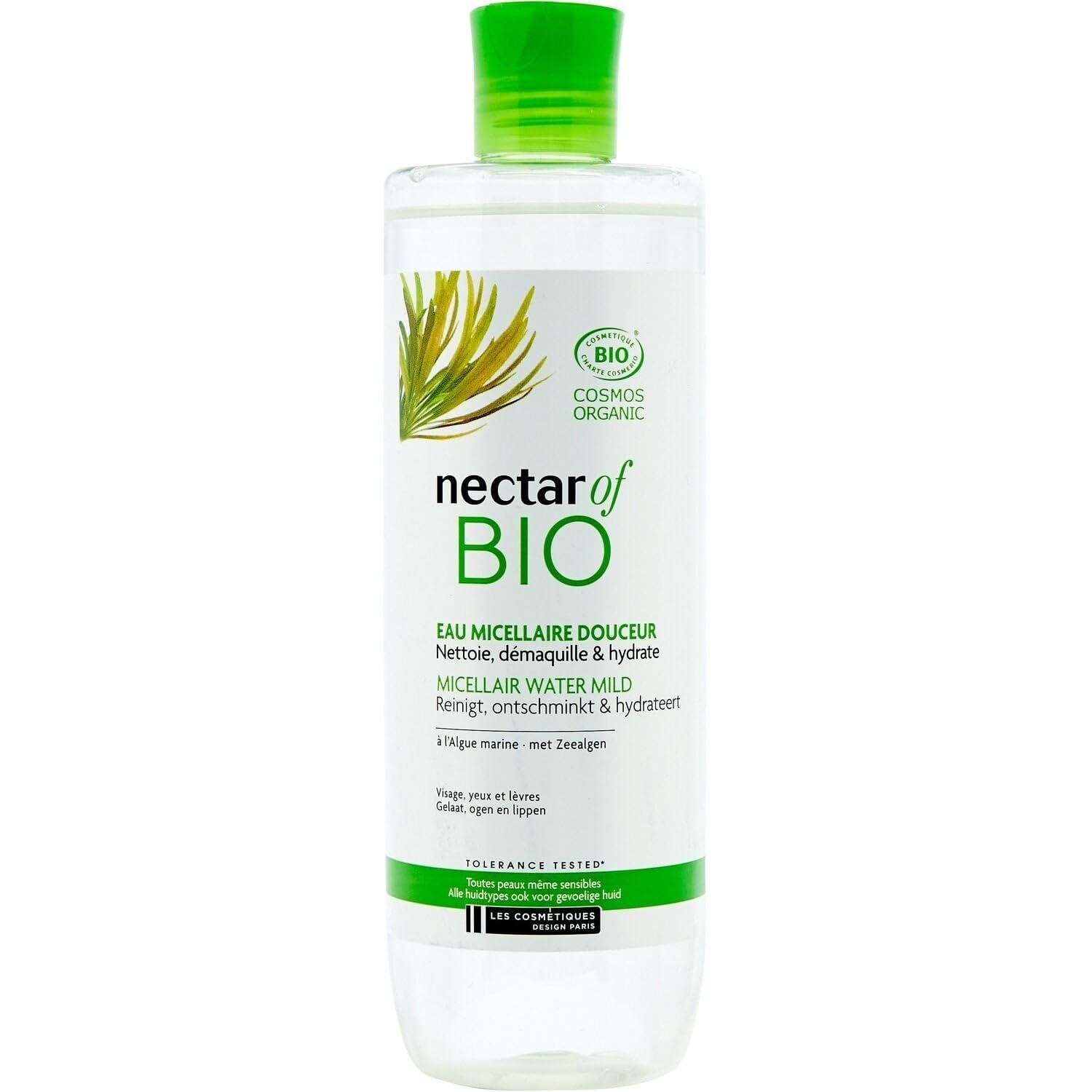 Démaquillage et hydratation en un seul geste avec l'eau micellaire NECTAR OF BIO, format 400mL - Lot de 3