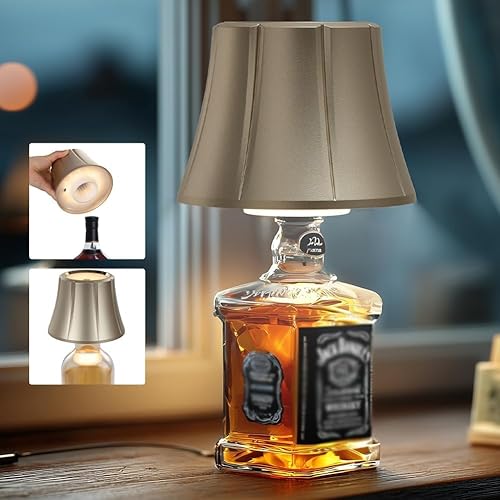 Miniatura 10 de WILIT Lámpara de Botella Inalámbrica, Lámpara de Mesa Sin Cables con 3 Niveles de Brillo, Lámpara de Noche Táctil para Mesita de Noche, Lámpara