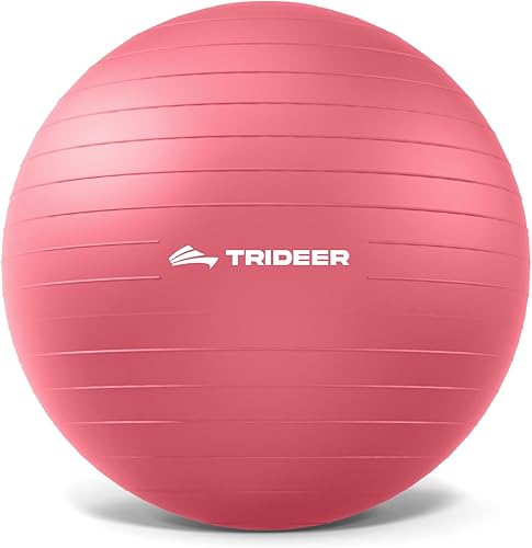 Vista 32 de Trideer Pelota de ejercicio para yoga, pilates y fitness. Equipo de pelota de estabilidad para gimnasio en casa y silla de oficina, accesorios