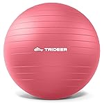 Trideer Exercise Ball for Yoga, Pilates & Fitness - Stability Ball Equipment for Home Gym & Office Chair, Core & Balance Training Accessories, Physical Therapy Equipment, Quick Pump Included, 5 Sizes