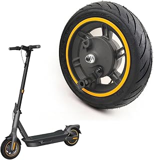 E-Scooter Vorderrad für Ninebot MAX G30/MAX G30D, 10 Zoll 60/70-6,5 Elektroroller Vorderrad Reifen mit Trommelbremse, Rutschfest Stoßdämpfung E-Roller Ersatzrad Zubehör