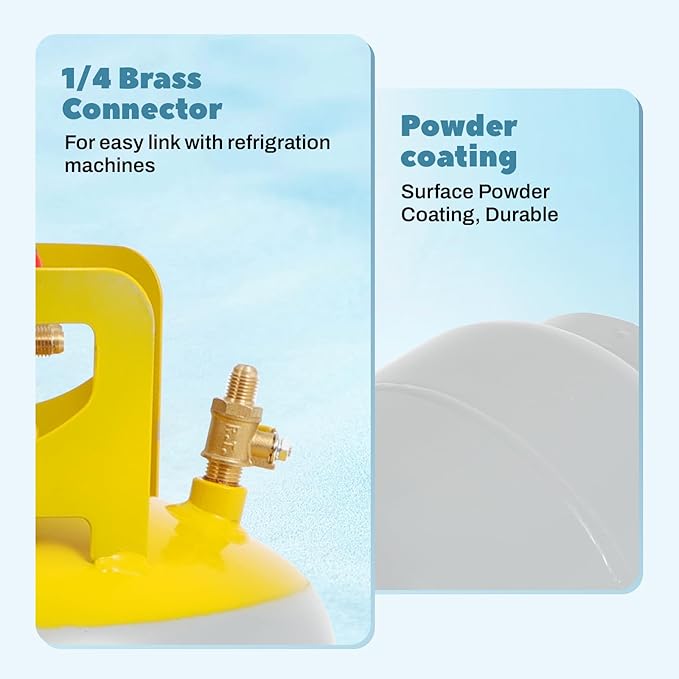 Tanque de Recuperación de Refrigerante FAHKNS 50 LB para R12, R22, R134A, R410A miniatura 5