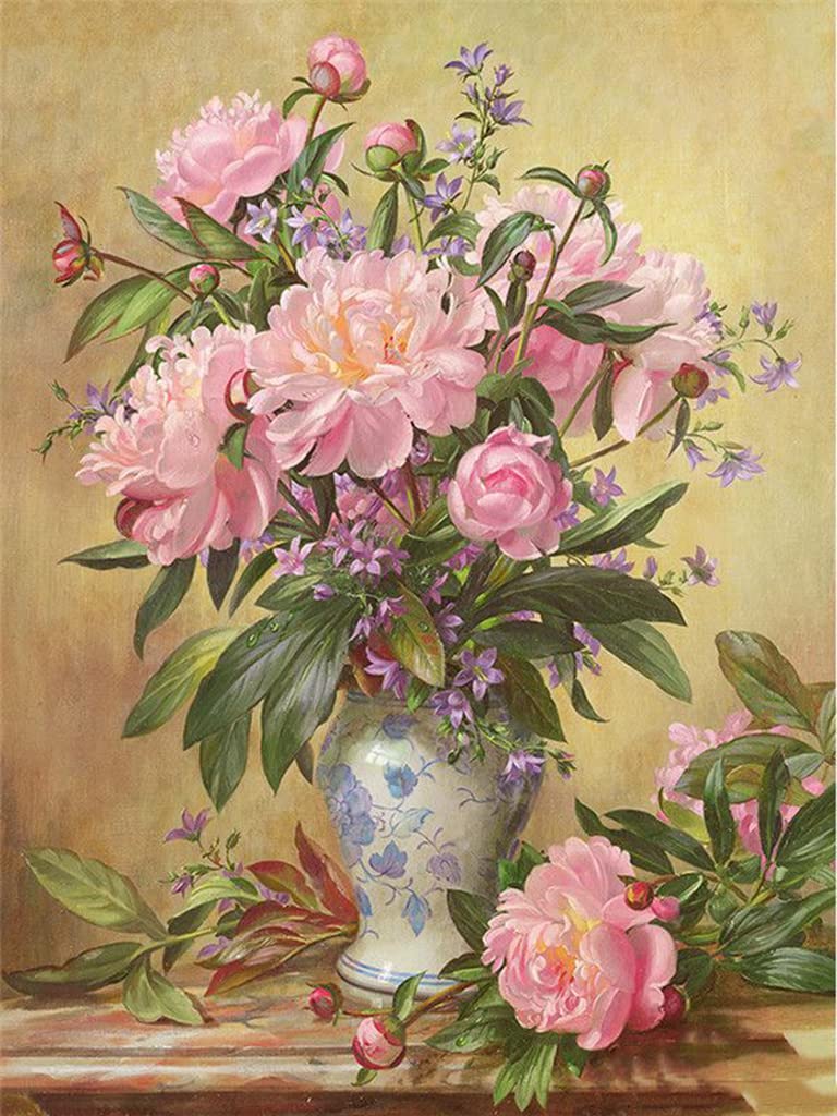 花瓶の花 油彩画 約50cm x 40cm