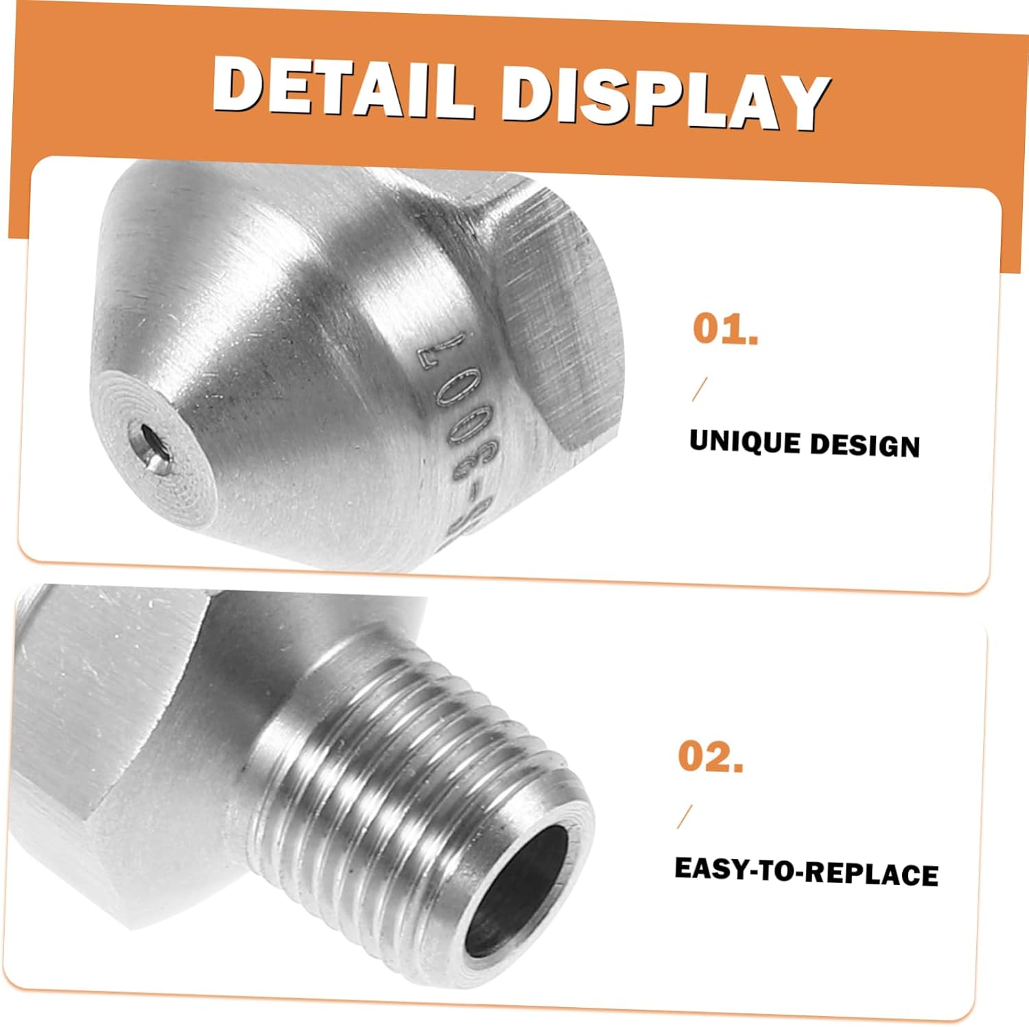 Car Washing Nozzle Full Spray Nozzle with Thread Efficient Mister Head for Targeted Cleaning for Cars and Outdoor Surfaces