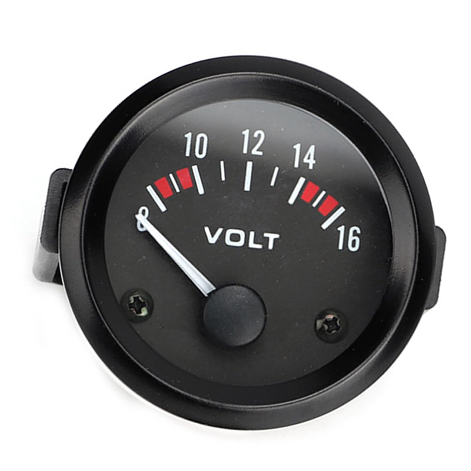 Voltímetro universal para coche 12 V, indicador de voltaje 2" (52 mm), rango 8-16 carcasa aleación aluminio, fácil instalación, compatible con sistemas alimentación automotriz
