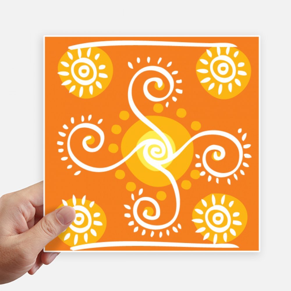 Stickers Mexique totems orange 20cm finition premium pour mur et PC