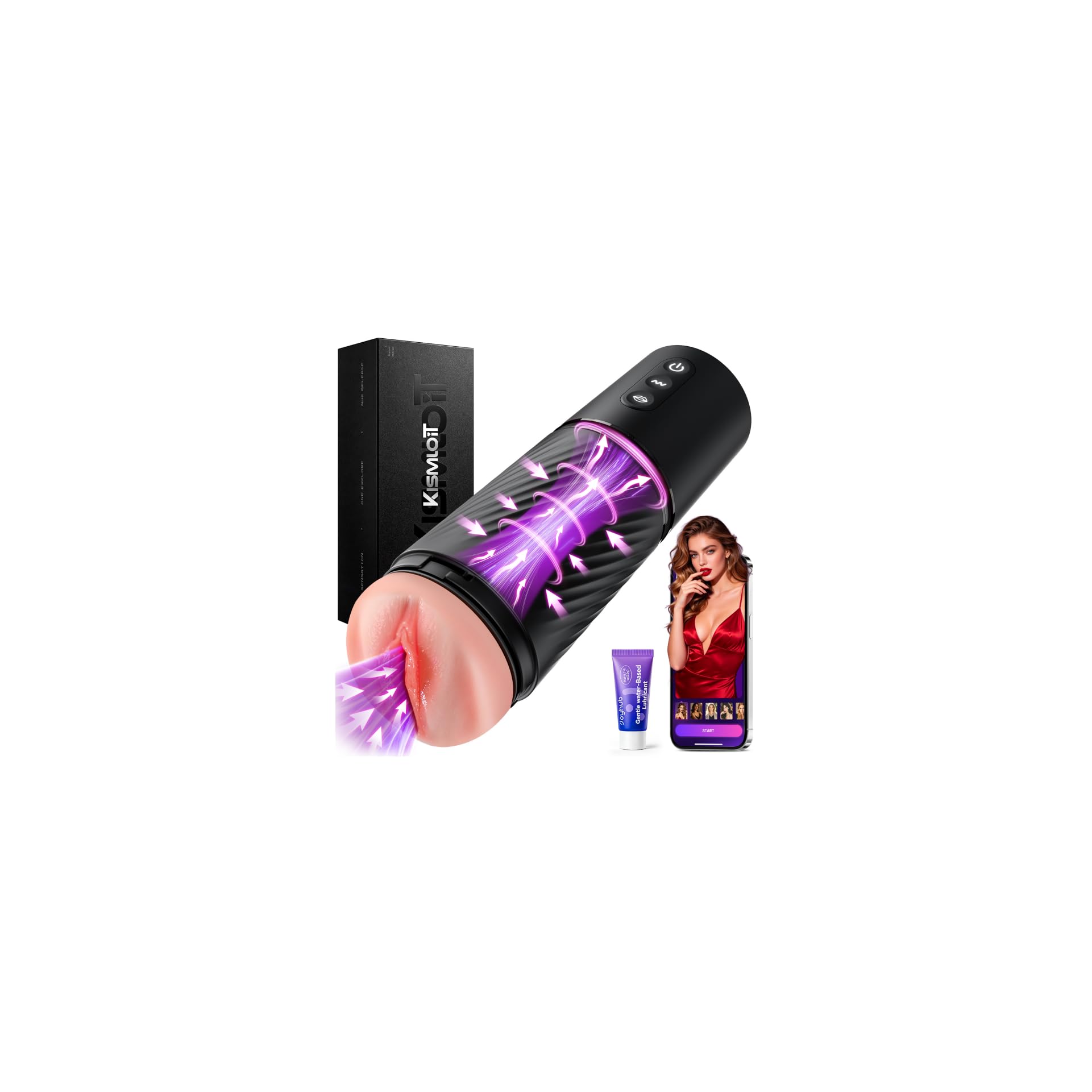 Kismloit Sucking Male Masturbator AI Sync Sex Toys for Men, Pocket Pussy