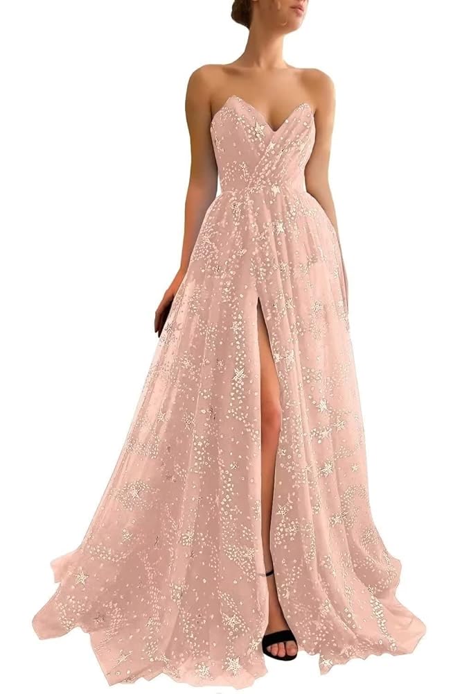 prom_theme商品です♪ Zapaka Women Sparkly Black Prom Dress Mermaid Sweetheart