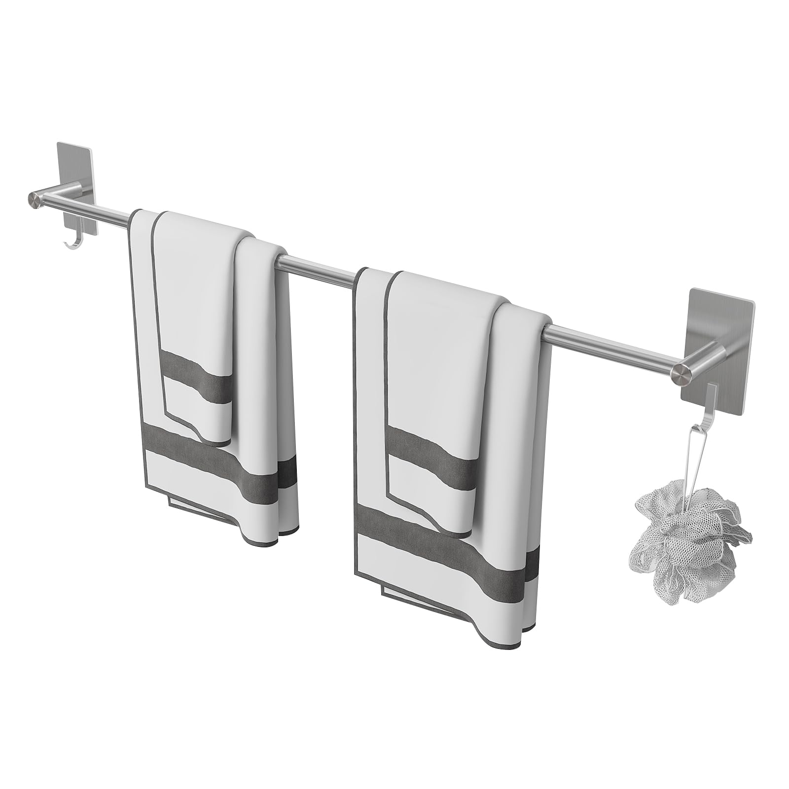 JS Towel Rail Wall Mounted 80CM Bathroom Towel Holder SUS304 Stainless Steel Hand Towel Rack Modern Home Decor Bath Towel Hanger Hardware Accessories