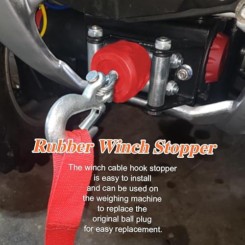 Miniatura 6 de Winch Stopper, Winch Cable Hook Stopper, Silicone Rubber Winch Stopper Prevent Pulling Bounce and Abrasion for Wire & Synthetic Rope, Universal