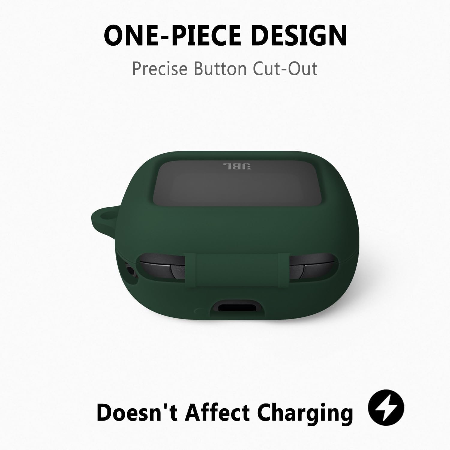 Geiomoo Silicone Case for JBL Live Beam 3, Buds 3, Flex 3, Protective Cover with Carabiner (Emerald Green) - Image 5