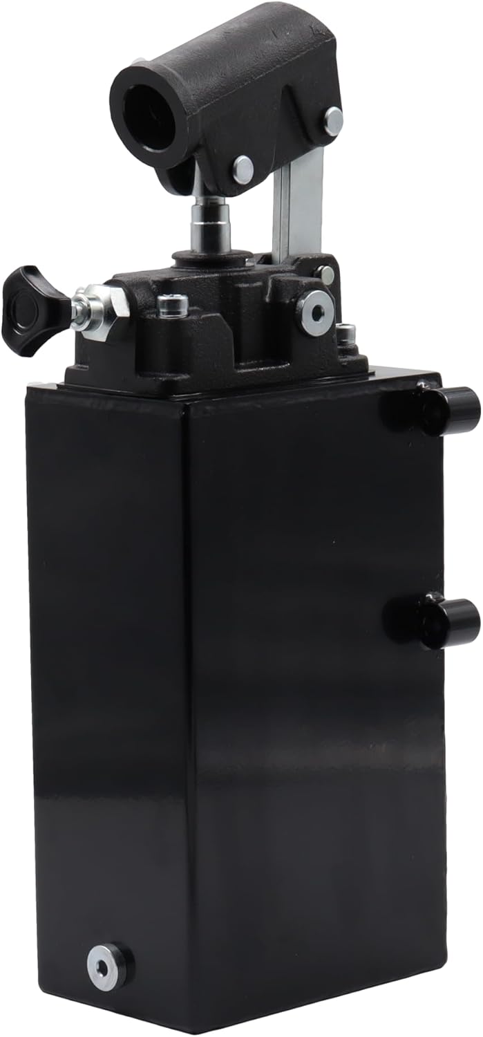 Spare Parts Holland - 1.5 CID Single Acting Hydraulic Hand Pump - Manual Operation with 1 Quart Tank and Release Knob - 3/8 NPTF Ports (1.5 CID 1 Qrt Tank (0.80 Gal)