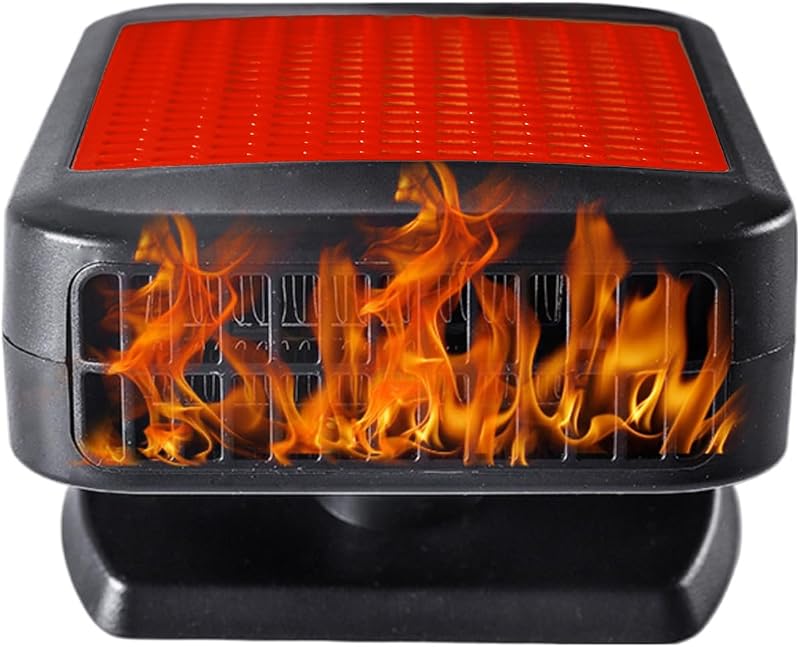 Aquecedor e desembaçador automotivo MICLSRS 12 V 150 W com ventilador e base giratória