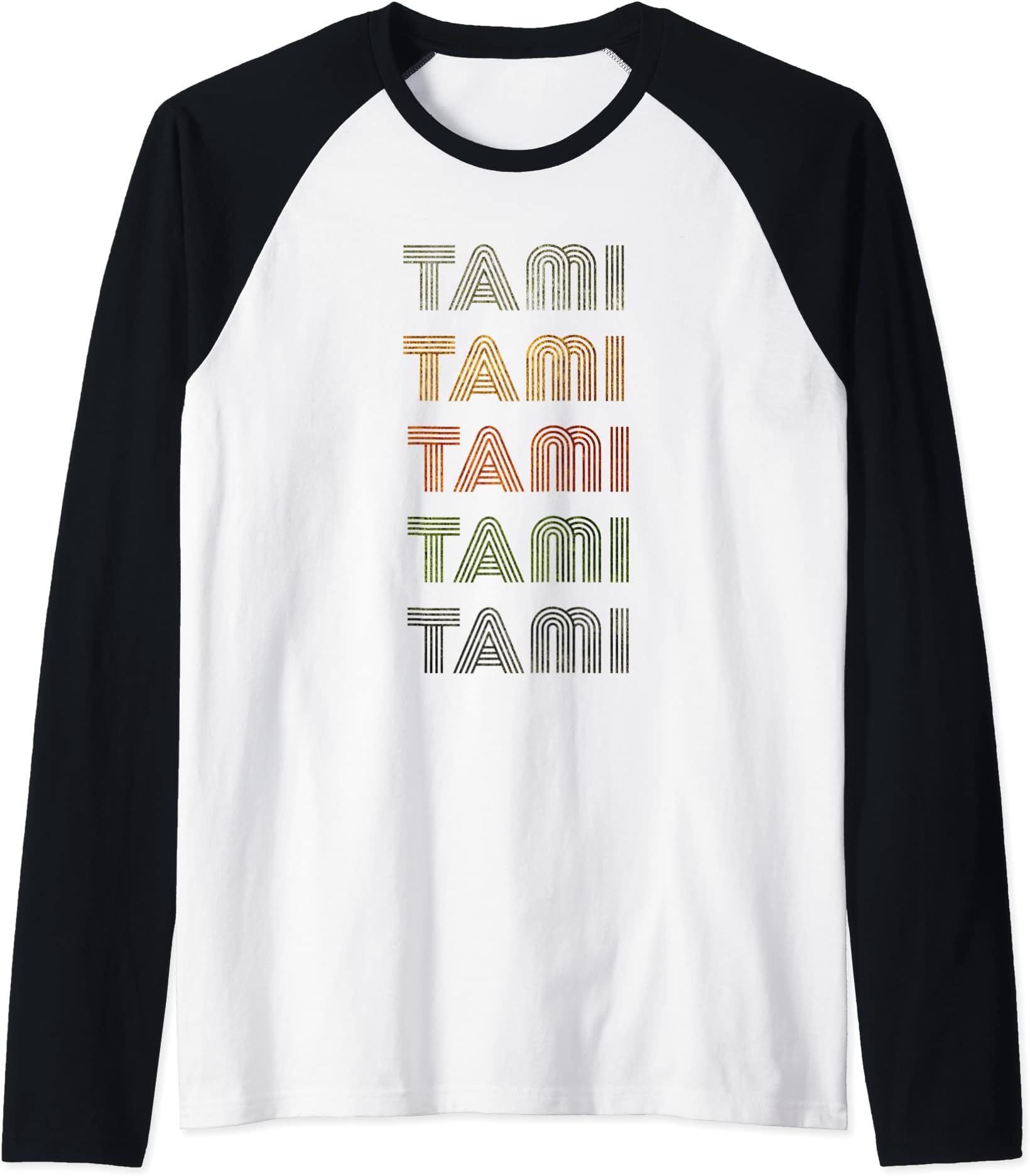Love Heart Tami NametagLove Heart Tami Tee Grunge/Vintage Style Black Tami Raglan Baseball Tee