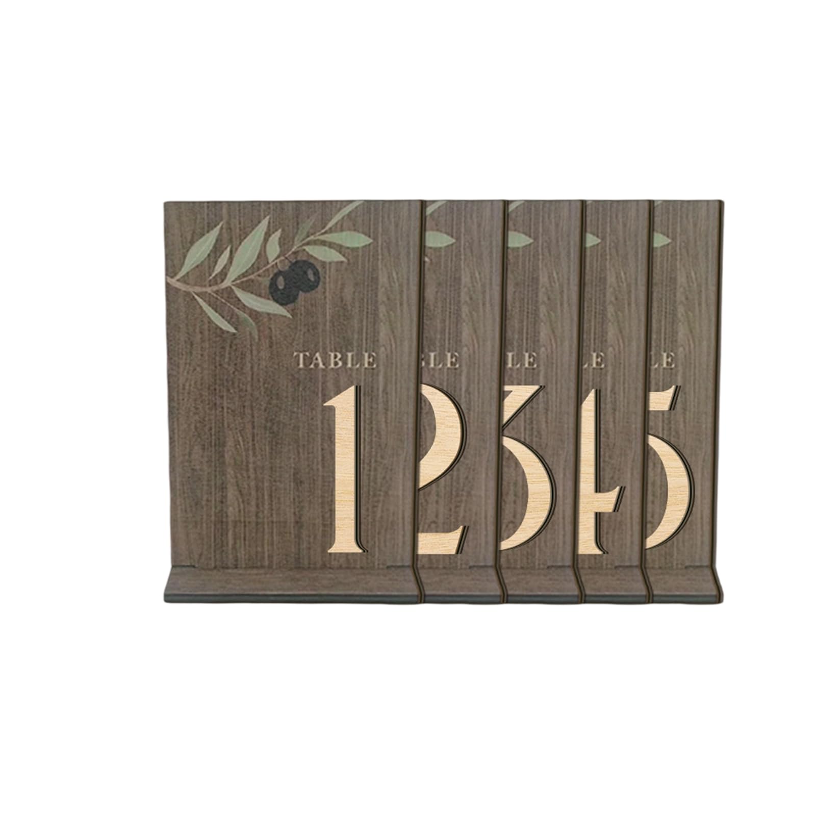 OSNIYAW Delicate Wooden Table Number Plaque for Wedding Banquet or Home Decoration Anniversary Table Marker Accessories Wedding Sign