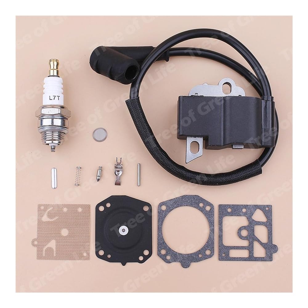 Bobina di accensione Candela Adatta for Stihl MS441 MS 441 Kit di Riparazione del carburatore Membrana Motosega 1138 400 1300