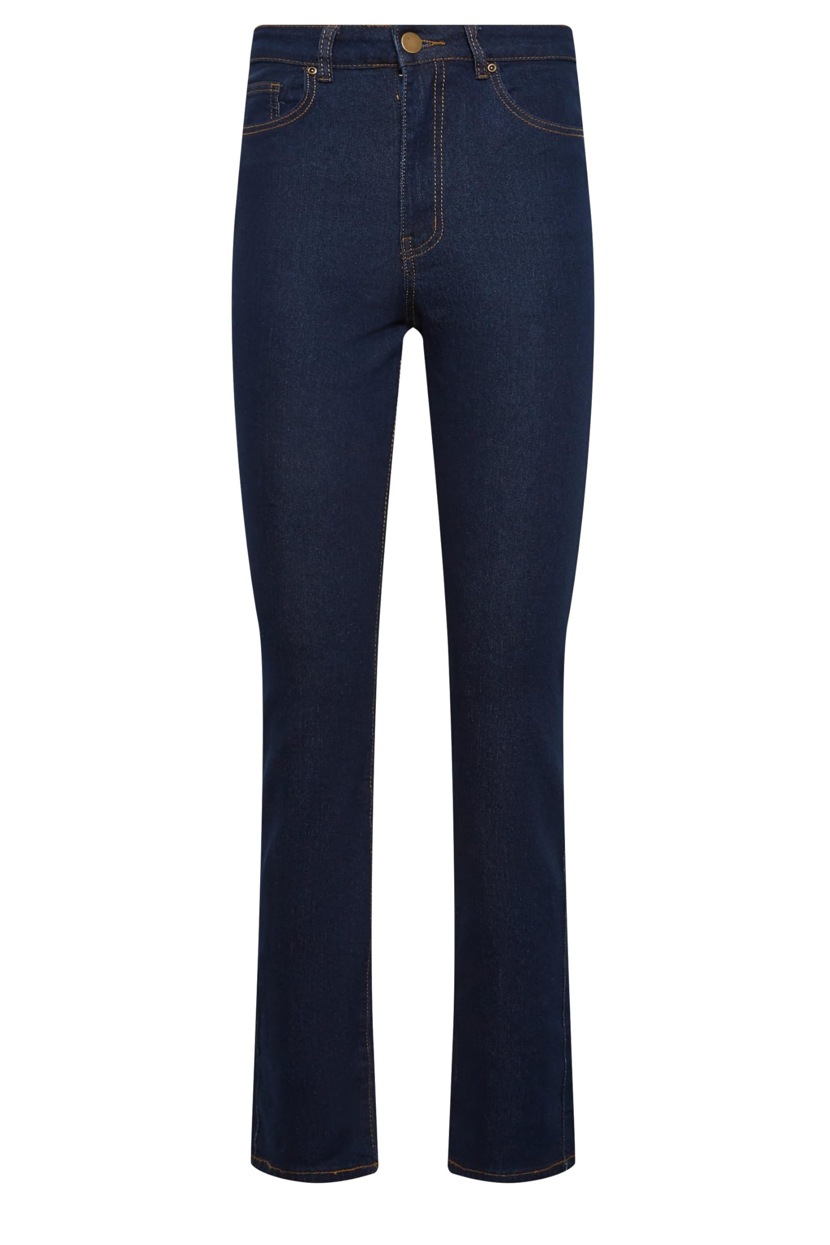 Long Tall Sally Women's Dark Indigo Tall Straight Leg Jeans In Large