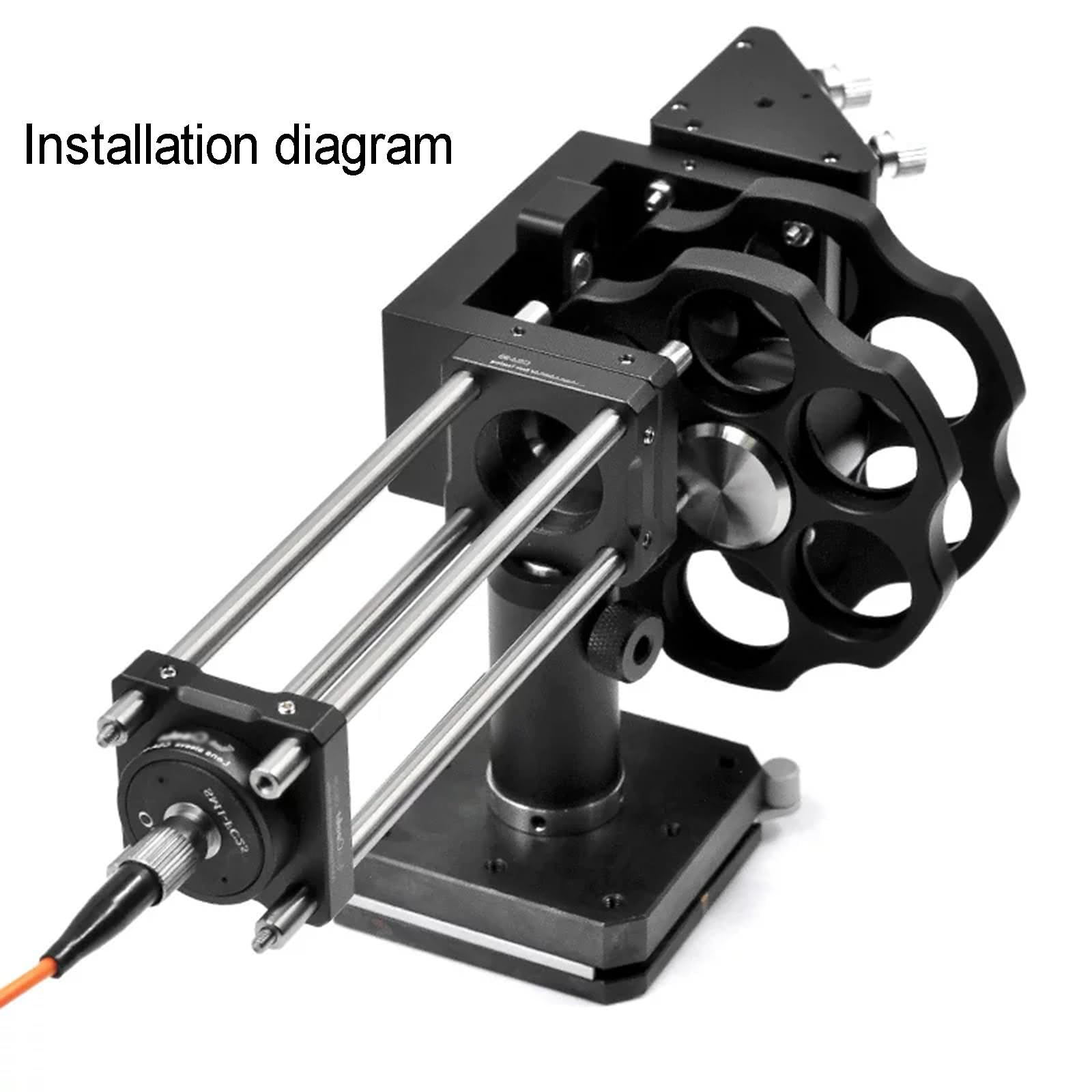 Rueda de filtros con Rosca SM1, Soporte para filtros de 1 Pulgada, torreta Manual giratoria de 6 Posiciones para óptica de 25 mm, aleación de Aluminio 7075, para Laboratorios de óptica(Single Wheel)