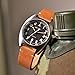 Baltany S2001B W10 Military Watches for Men, Tonneau Style Automatic Watches 36mm (Leather Strap)