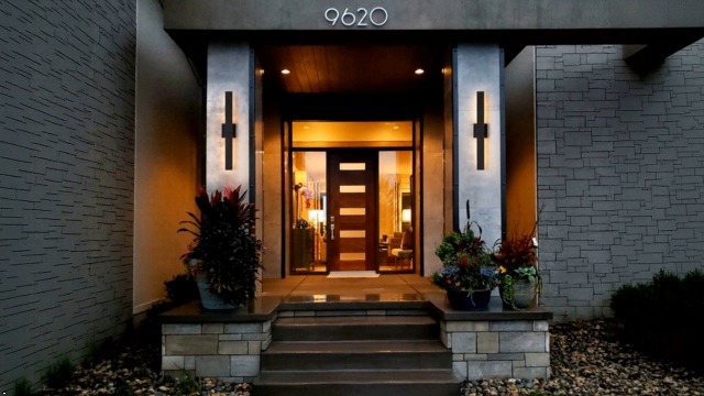 Image of Modern Outdoor Wall Light Fixtures 27.2 inch Black Outdoor Porch Lights Exterior LED Wall Sconces, 12W Integrated LED Long Outside Light Fixtures for Garage, Porch, Patio, Front Door, House, etc.