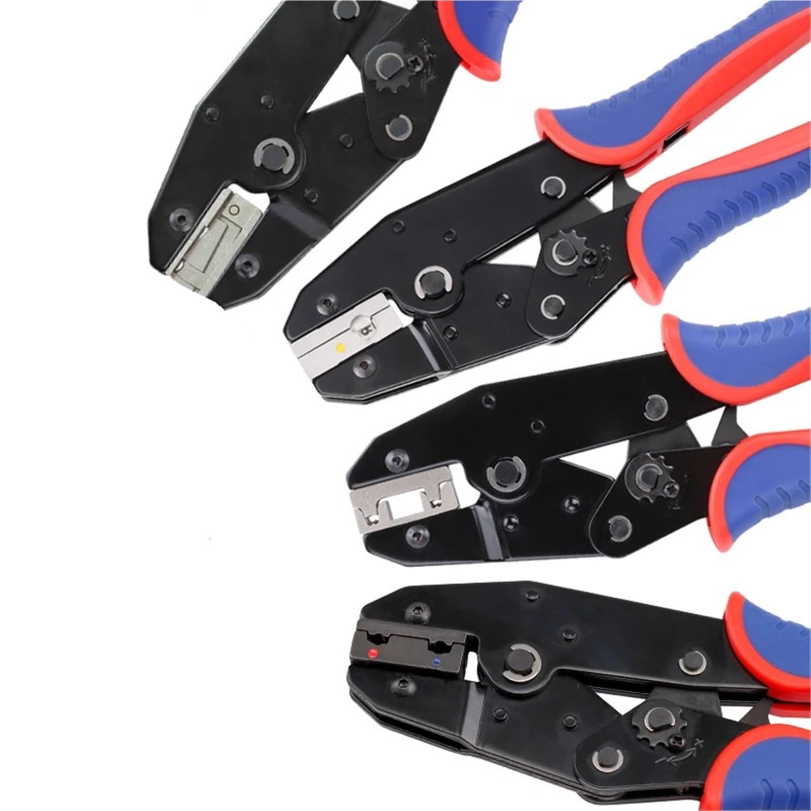 Herramientas de crimpado for conectores hembra de pala con terminal de bandera, en forma de L, aislados/no aislados, desnudos, 4.8/6.3/FLDNY, alicates de trinquete(YF-07FL)