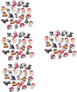 Abaodam 200 Peças De Mini Acessórios De Natal Arte De Unhas De Natal Amuletos De Arte De Unhas De Natal Acessórios De Unhas De Resina Decoração Brilhante Capa De Telefone 3D Natal
