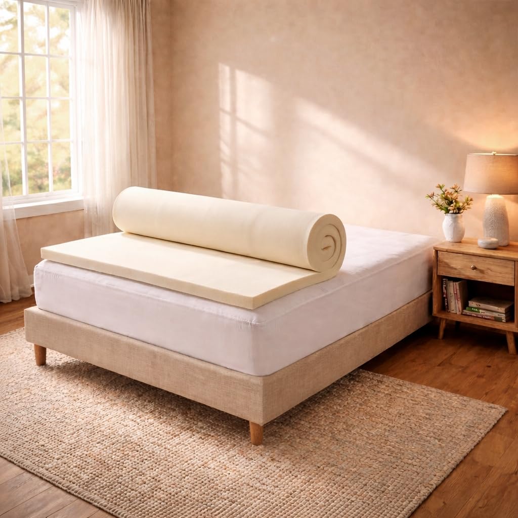 Plancha Espuma viscoelástica Premium 65 kG/m3, Variedad de tamaños, Topper ergonómico Transpirable, Tratamiento Anti bacterias - 100 x 180 cm, 3 cm de Visco 65 kg/m3