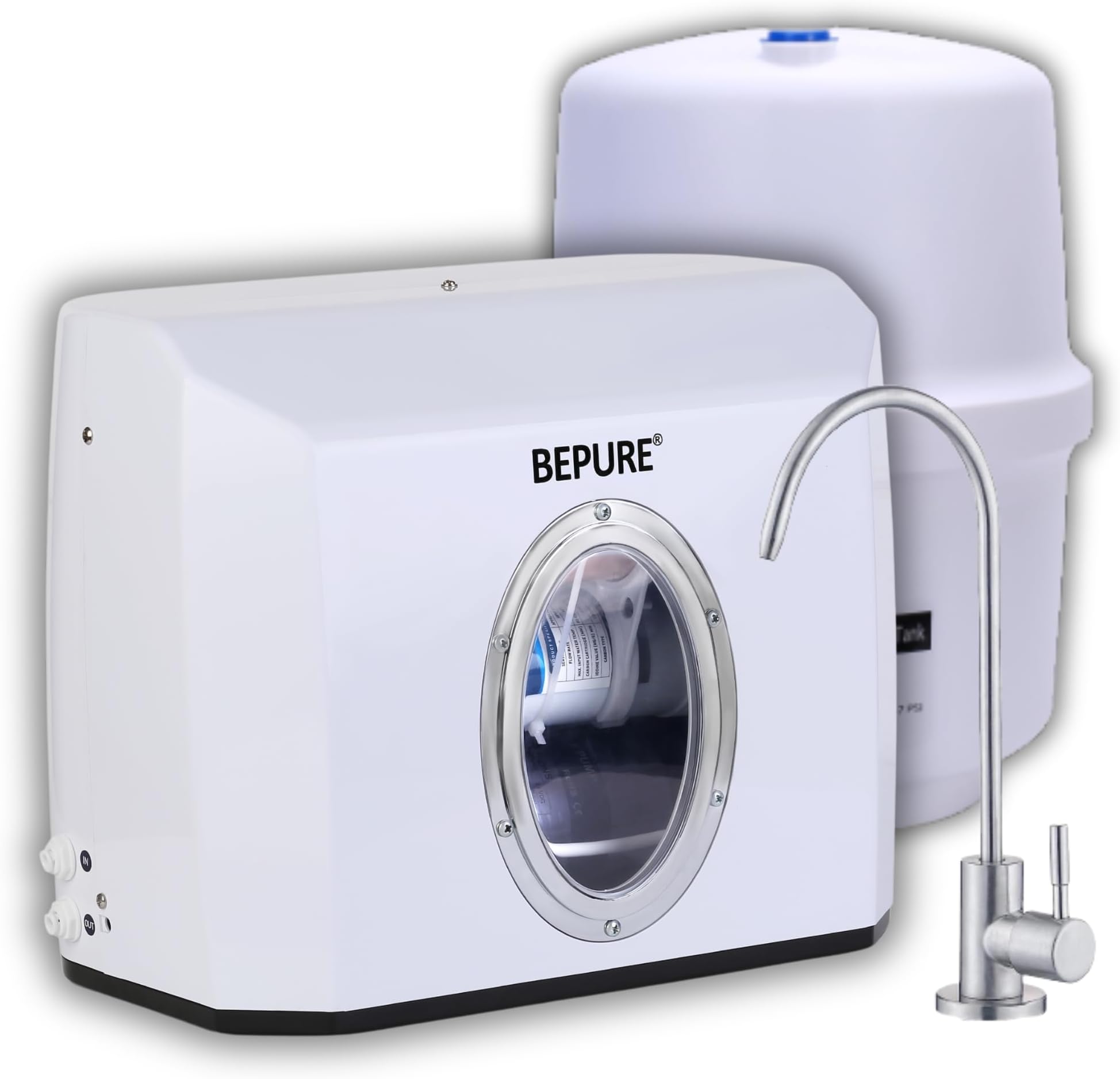 Bepure UTS ISI Mark Under Sink Water Purifier 12L with RO+UV+UF+TDS+Copper Alkaline Water Purification |Under Counter Water Purifier| Works Upto 3000 ppm TDS