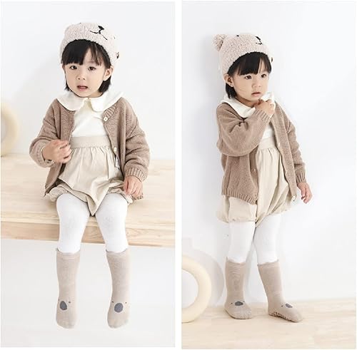 Miniatura 2 de BEHELE Calcetines de agarre antideslizantes para bebés, calcetines cálidos y gruesos antideslizantes, calcetines para niñas y niños recién nacidos