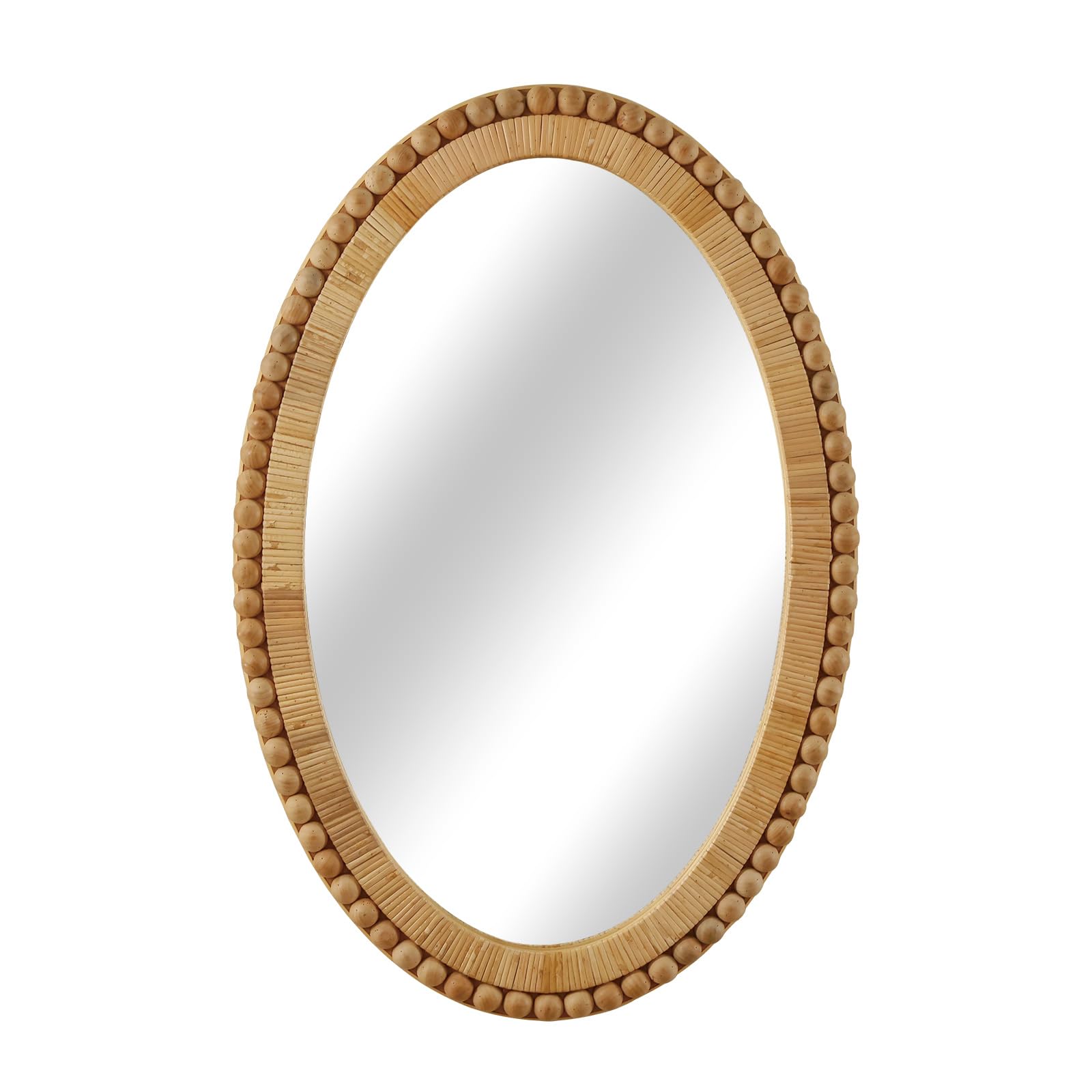 Photo 1 of Synovana Rattan Wall Mirror - Boho Rectangle 20" x 30"