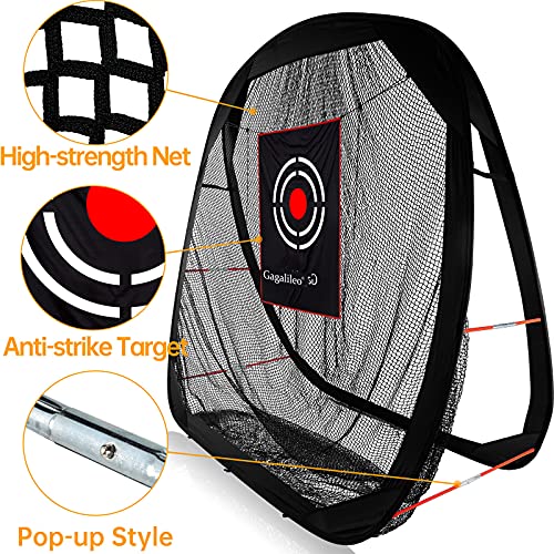 Pop Up Golf Net,Pop Up Golf Hitting Net,Golf Practice Net,Golf Nets For Backyard Driving,Quick Setup Golf Hitting Net With Target Cloth And Carry Bag 8X8X3Ft #TOP2