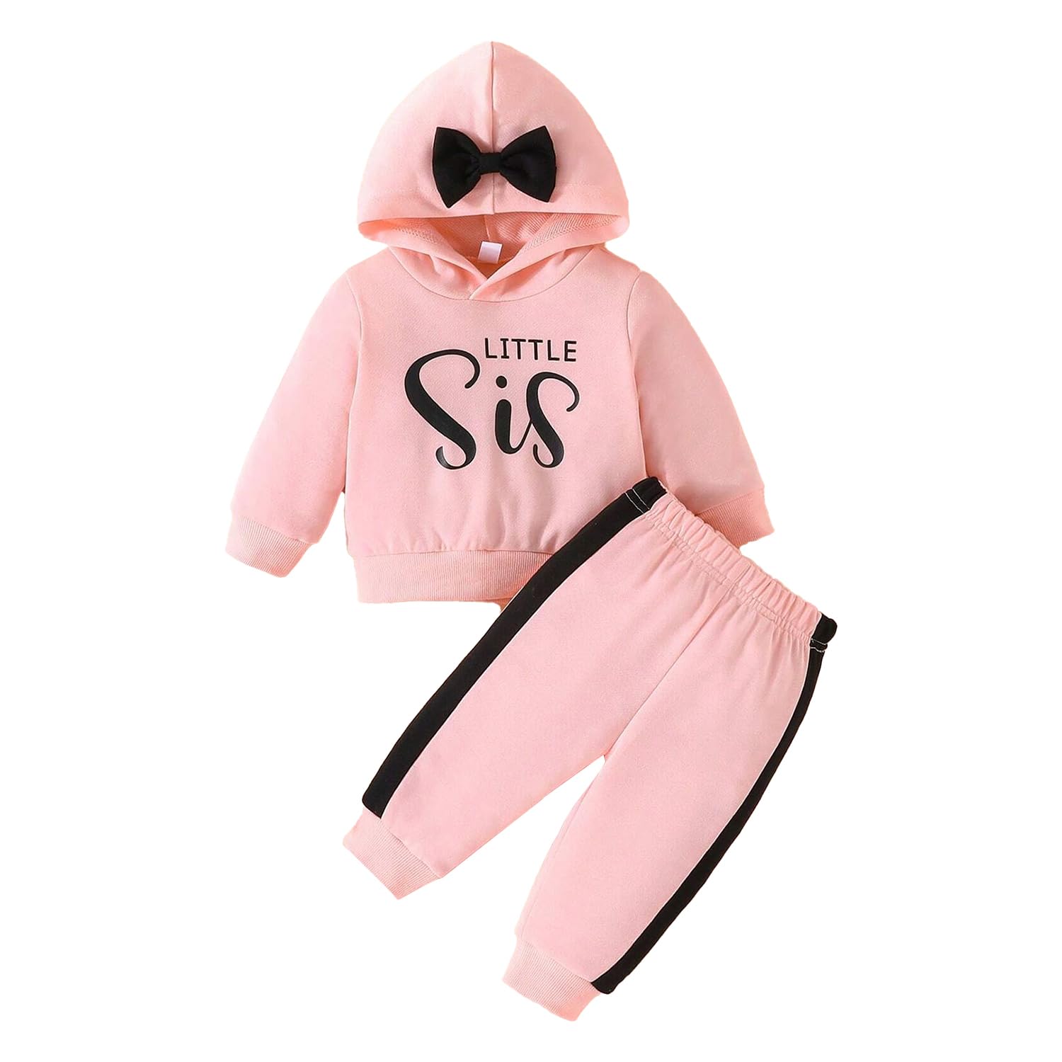 Ropa Niña Pequeñas Sudadera de Manga Larga Capucha Floral Tops + Pantalones Conjuntos Otoño De Diadema Para Niñas