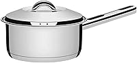 Vista 12 de Tramontina 62501/200 Solar, Bottom 3-Layer Stainless Saucepan, 7.9 inches (20 cm), Thermal Conduction, 3-Layer Construction, Stainless Steel