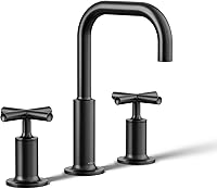 Vista 1 de Kohler K-14410-4-BGD Purist - Grifo para lavabo de baño con manijas de palanca baja y boquilla baja, K-14406-3-BL