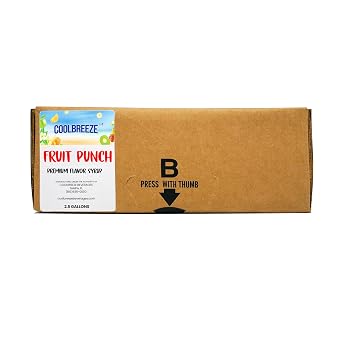 Coolbreeze Beverages Premium Flavor Syrup Juice Concentrate - 2.5 Gallon BIB Bag In Box - Fruit Punch