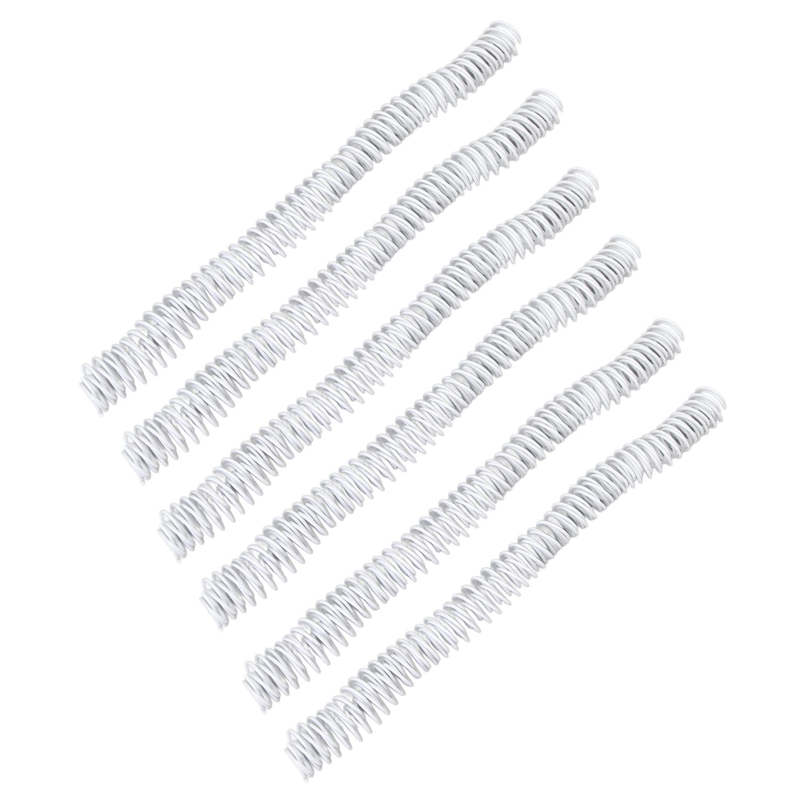 100 spirali per rilegatura a spirale, diametro 16 mm, 48 denti, 4:1, dorsi per fogli A4 (bianco)