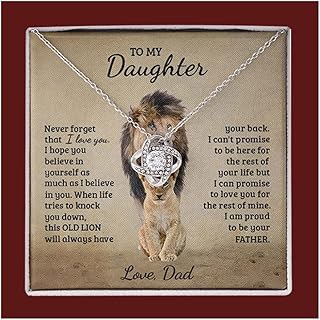 Daughter Gifts from Dad, Birthday Gifts For Daughter, Father Daughter Gifts From Mom, To My Badass Daughter Necklace Gift From Dad, Wedding Graduation Gifts for Daughter