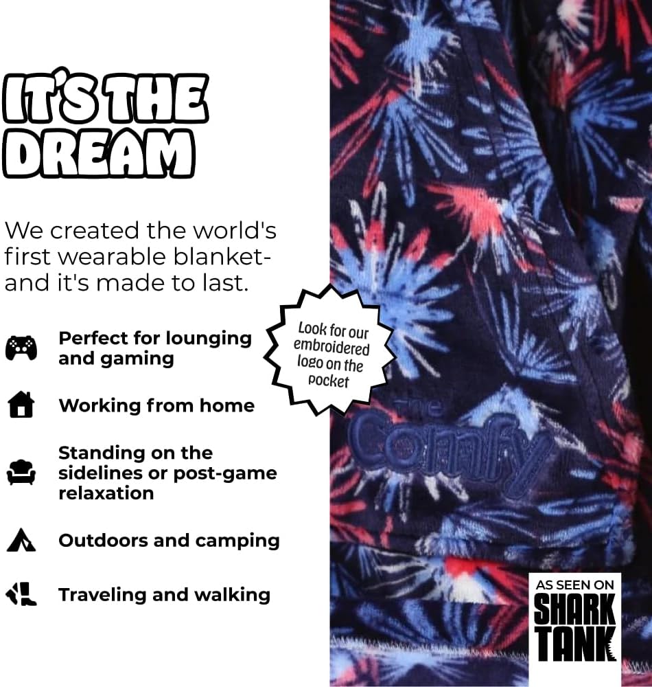 THE COMFY Dream | Lightweight Microfiber Fleece Wearable Blanket, Oversized Design Hood & Pocket from Shark Tank, Cozy Gifts - Image 2