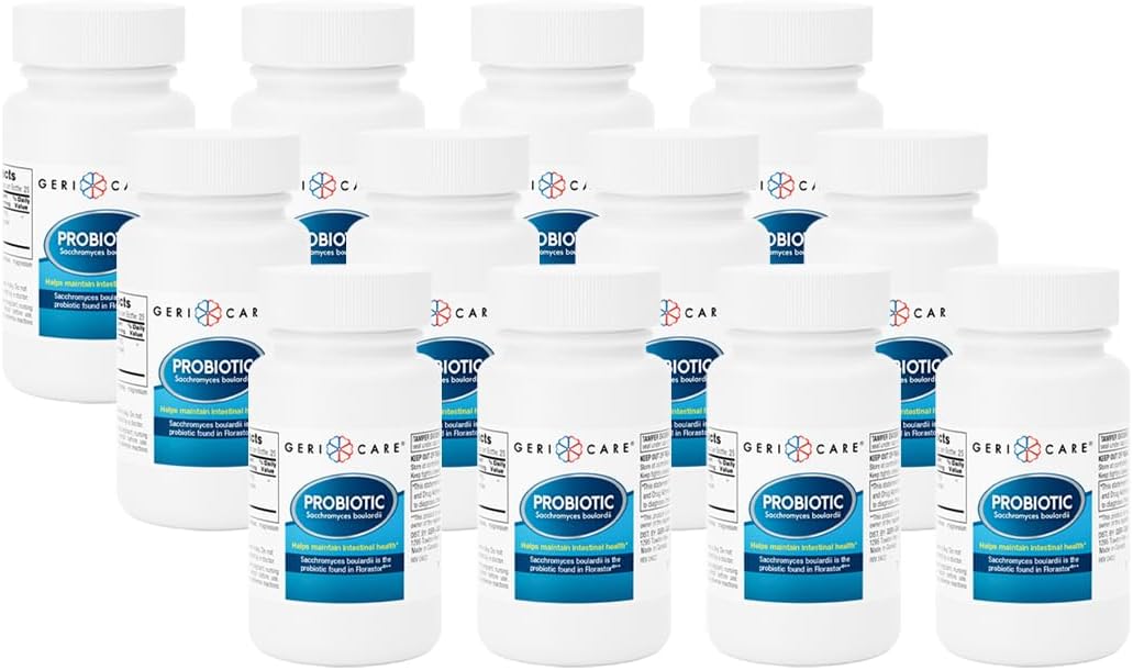 S. Boulardii Probiotic Saccharomyces Boulardii - Probiotics for Digestive Health for Women & Men - 500mg - Compare to The Active Ingredient in Florastor Probiotic Gut Formula (50 Capsules) (12 Pack)