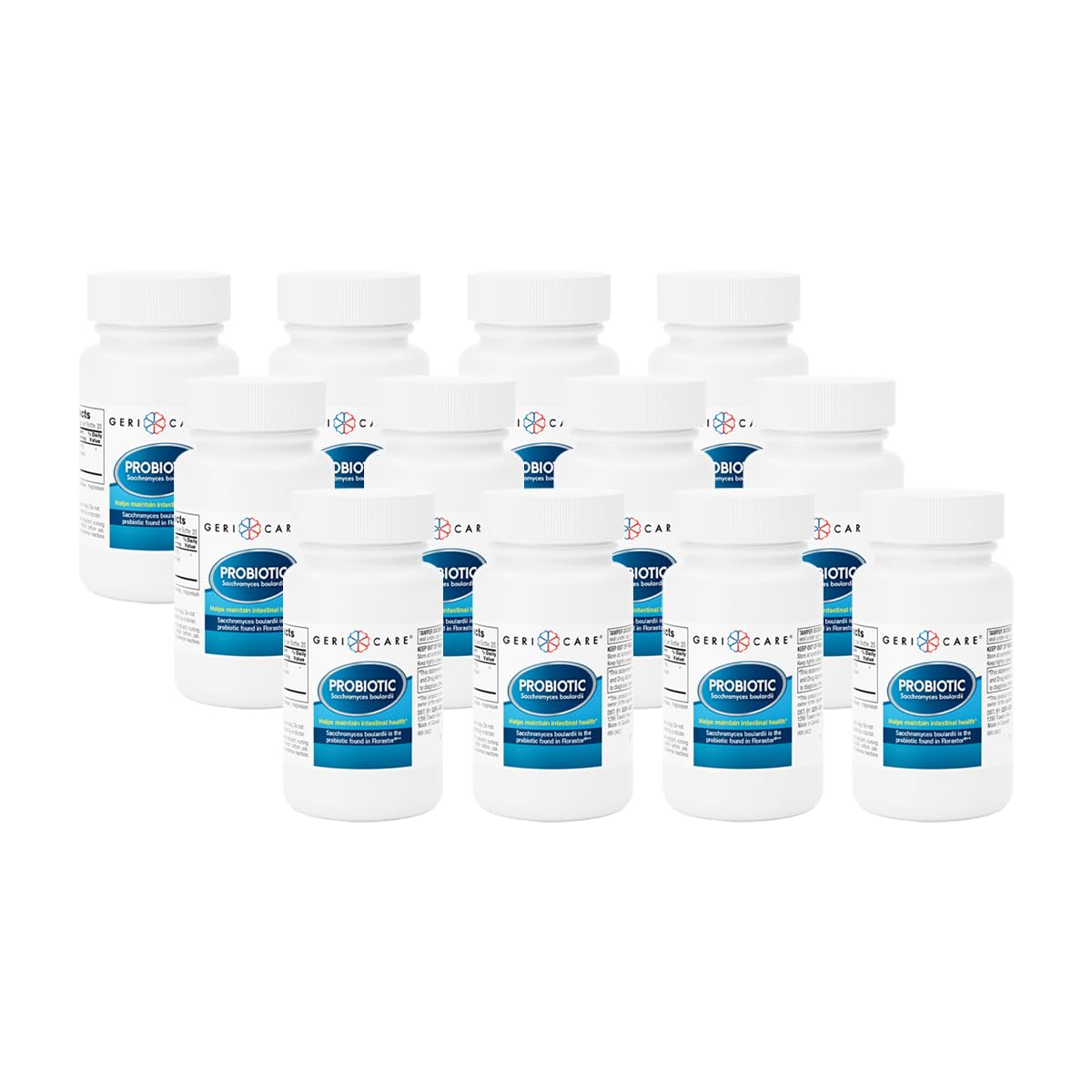 S. Boulardii Probiotic Saccharomyces Boulardii - Probiotics for Digestive Health for Women & Men - 500mg - Compare to The Active Ingredient in Florastor Probiotic Gut Formula (50 Capsules) (12 Pack)