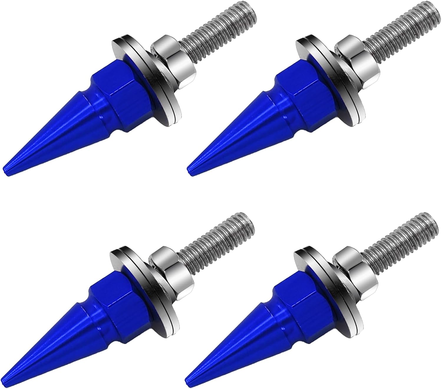 Spike License Plate Screw Fasteners, Cool Licence Plate Screw Set, 4PCS